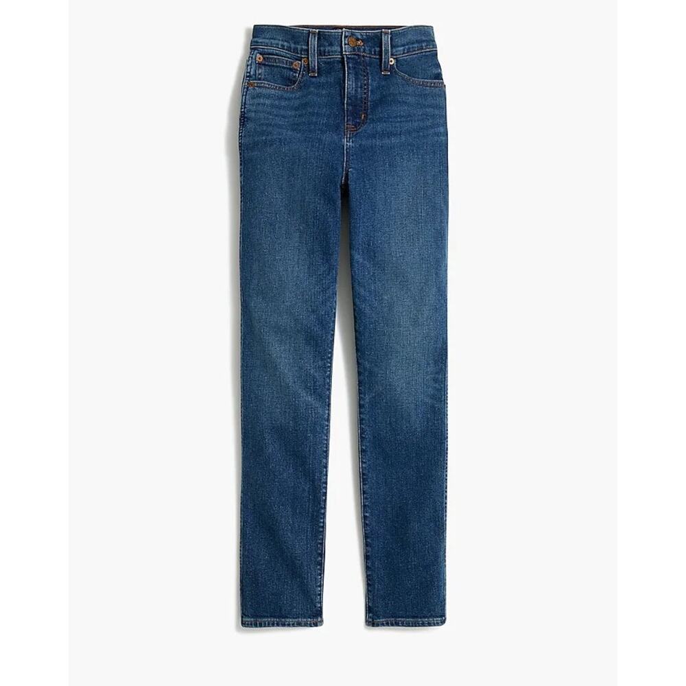J. Crew Blue Dark Wash Classic Straight High Rise Ankle Comfy Jeans - 31